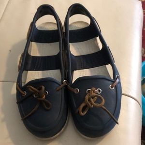 Crocs!  Rare find! Sailing style flats size 7-8W